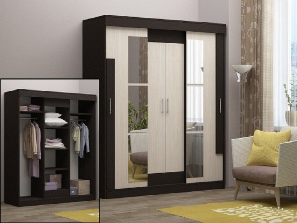 Шкаф-Купе Магнат №1 (Ш-1700 × В-2200 × Г-574 мм)/Разные Цвета