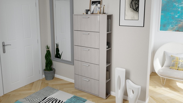 Тумба для Обуви «Элегия» Тип 2 Разные Цвета (Ш-790 мм x В-1656 мм x Г-226 мм)