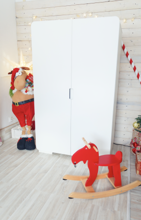 Шкаф 2-х Дверный с Внутренними Ящиками МДФ Софт Патина